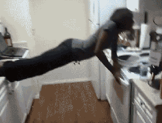 This is why we can't have nice things ... and why manufacturers have to put the most insane warnings on their products because some people don't instinctively understand that doing push-ups on a stove isn't a bright idea. GIF found on gifrific.