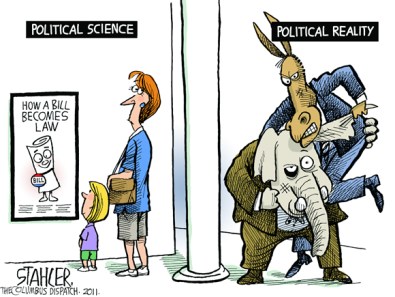 Schoolhouse Rock didn't tell me about this! Editorial cartoon by Jeff Stahler, Columbus Post-Dispatch.