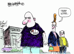 Because what we needed was more division. Editorial cartoon by Mike Luckovich, Atlanta Journal-Constitution.