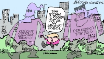 And you can trust them! Editorial cartoon by Mike Keefe, Colorado Independent.