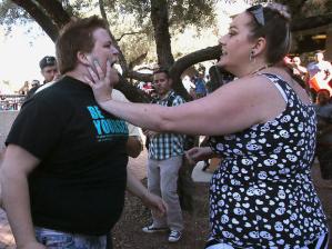 Get along? You must be joking! It's apparently much more productive to do this crap. Image by Mamta Popat, Arizona Daily Star.