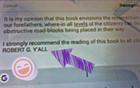 I had no idea "Hall" was supposed to be spelled "y'all." Image of my crappy tablet taken with my crappier phone enhanced on BeFunky.