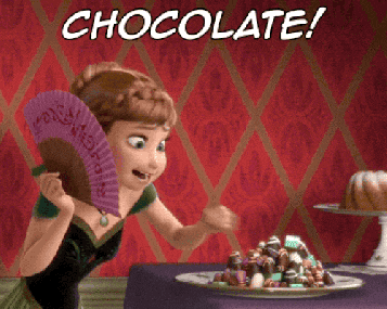 Don't get between me and good chocolate. That Palmer/Elmer/Frankford stuff everyone else can have. GIF found on The Odyssey Online.