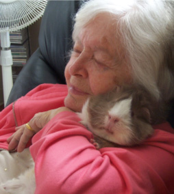 Such bliss can come from hugging something fuzzy. Image found on USA Hagen.